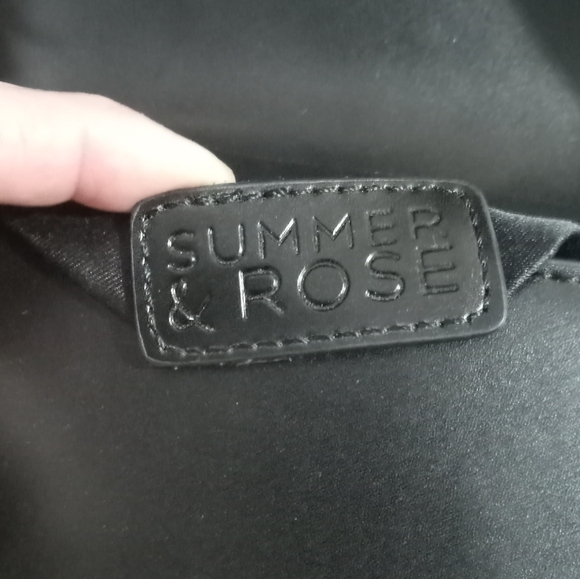 Elegant Summer&Rose Black leather cross body purse NWOT - Picture 4 of 7